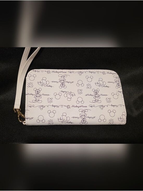 Disney Handbags - Disney Mickey Mouse White Zip Around Wristlet Wallet NWOT